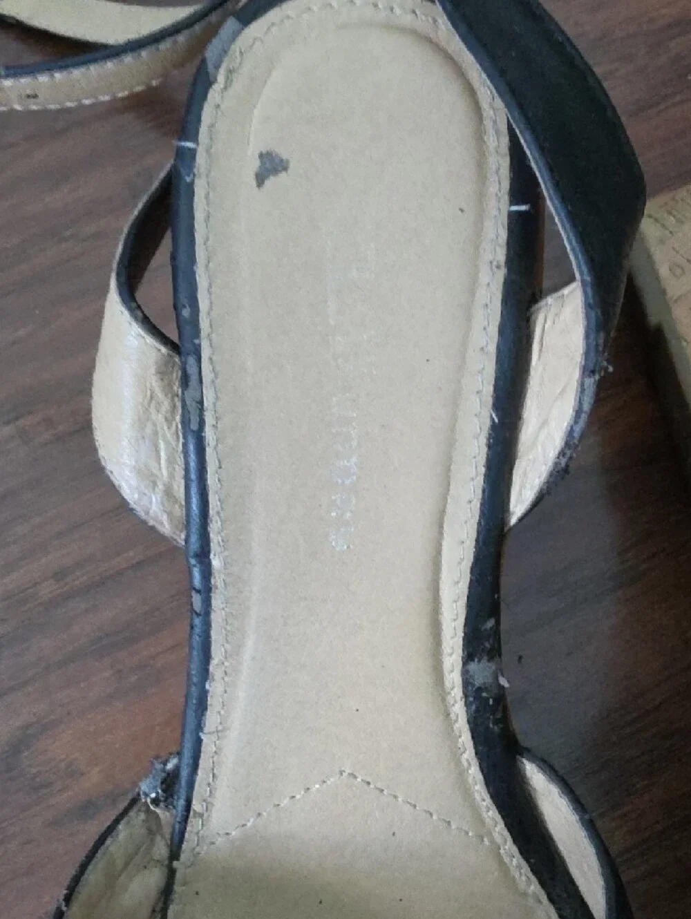 Black Wedge Sandals with Cork Heel - Women